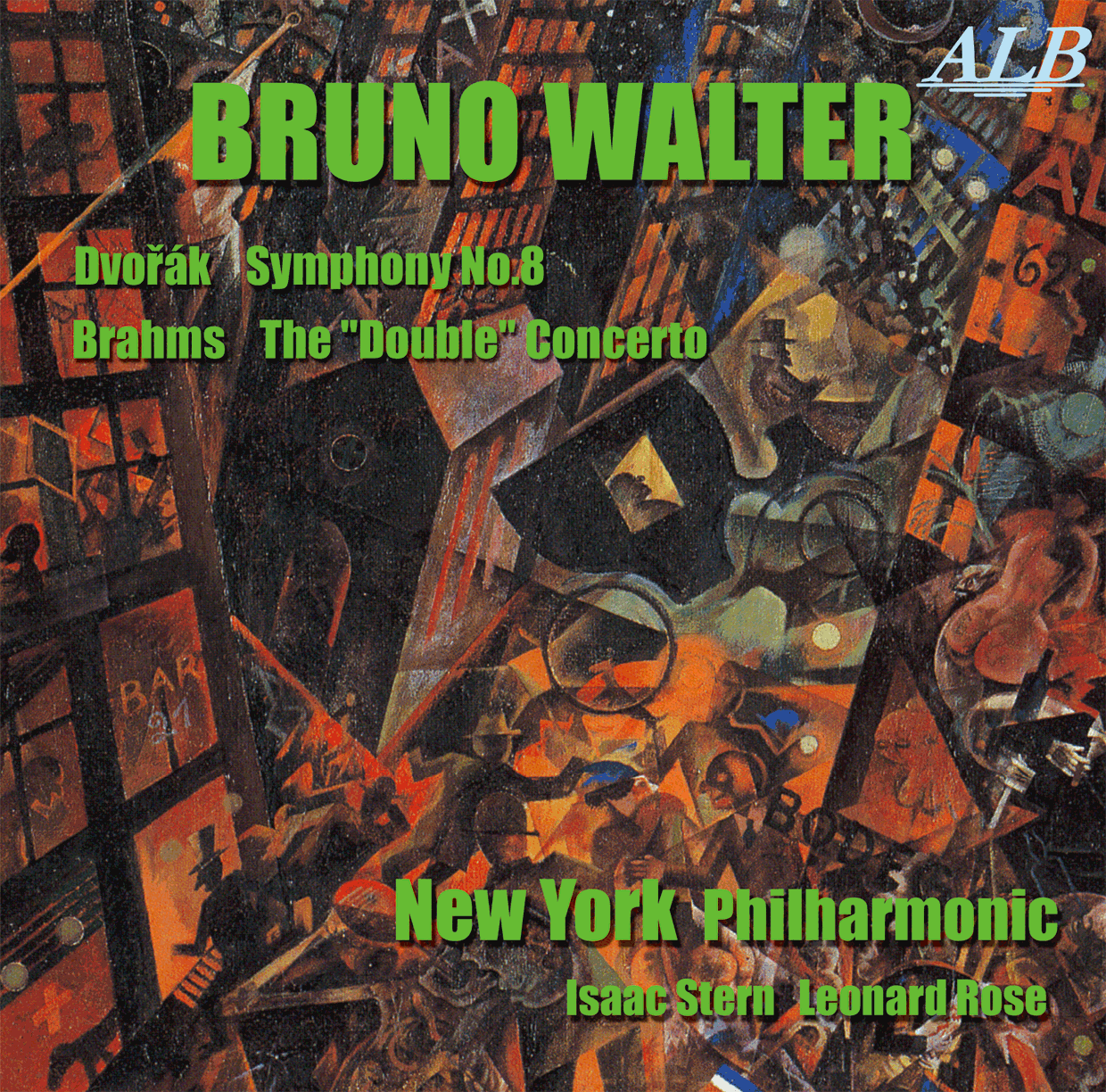 ALB19,ブルーノ・ワルター,ニューヨークフィルハーモニー管弦楽団,アイザック・スターン,レナード・ローズ,ドヴォルザーク 交響曲 第８番,ブラームス ヴァイオリンとチェロのための二重協奏曲